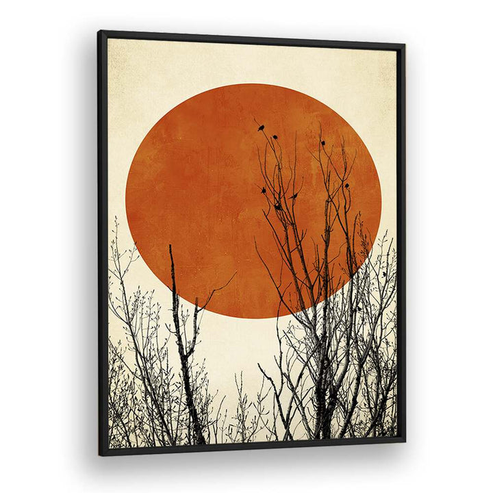 Winter glow by kubistika Landscape Art Artwork in Black Plain Frame