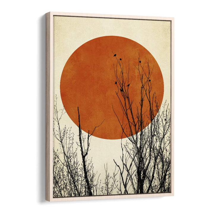 Winter glow by kubistika Landscape Art Artwork in Oak Wood Floater Frame