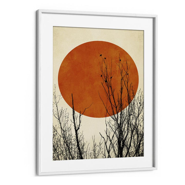 Winter glow by kubistika Landscape Art Artwork in White Frame With Mount