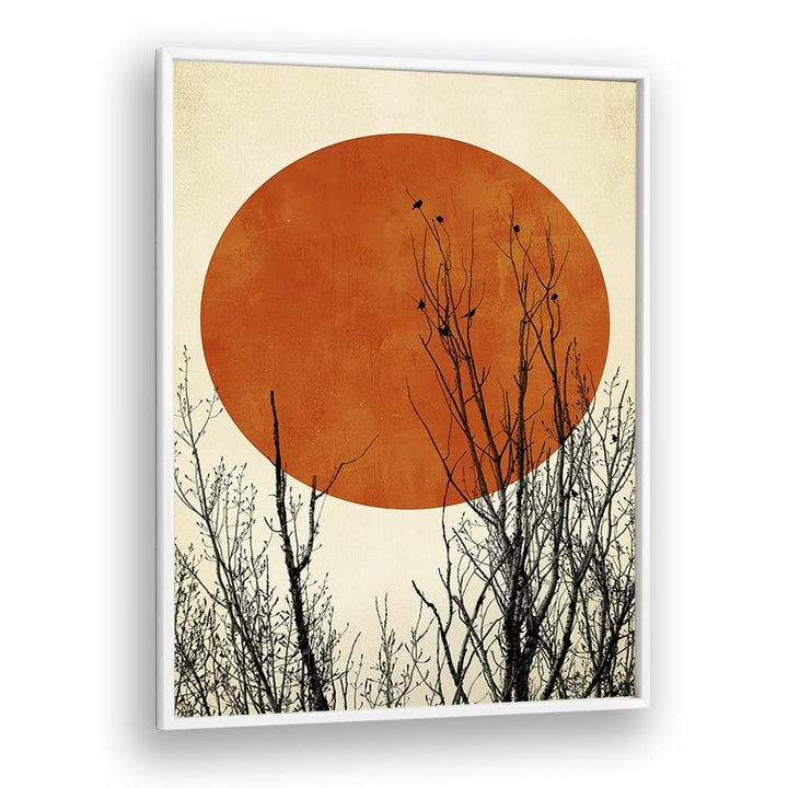 Winter glow by kubistika Landscape Art Artwork in White Plain Frame