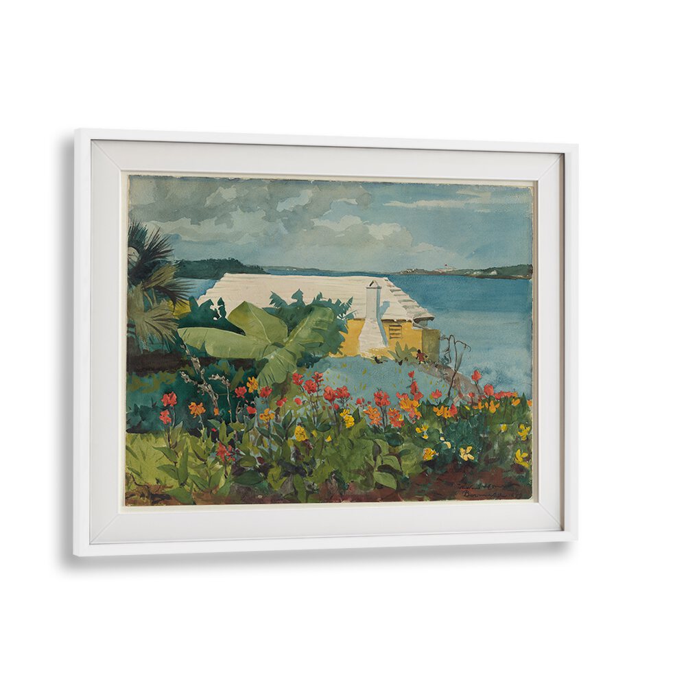 FLOWER GARDEN AND BUNGALOW , VINTAGE PAINTINGS