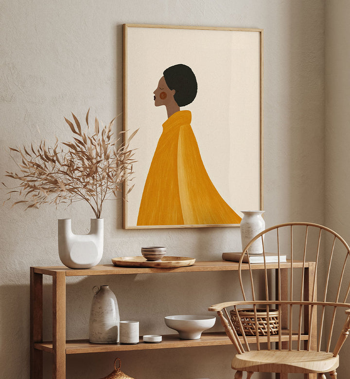 WOMAN IN YELLOW CAPE