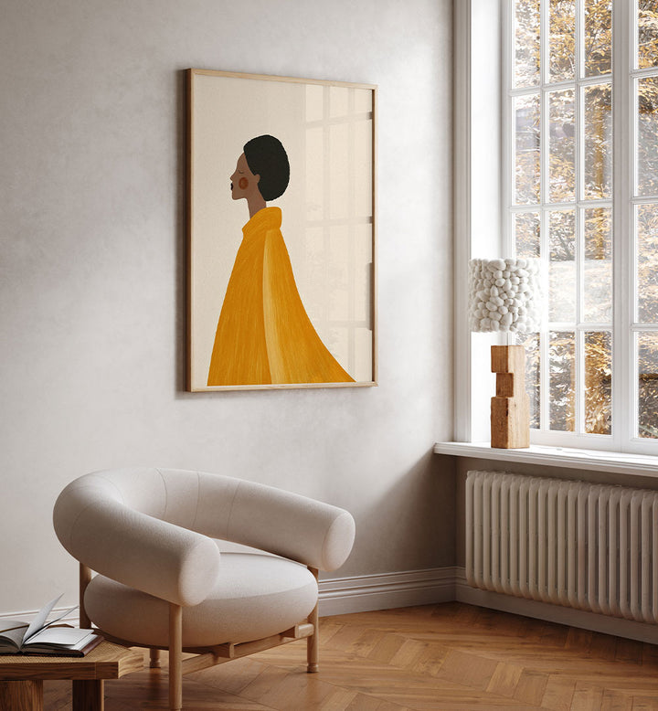 WOMAN IN YELLOW CAPE