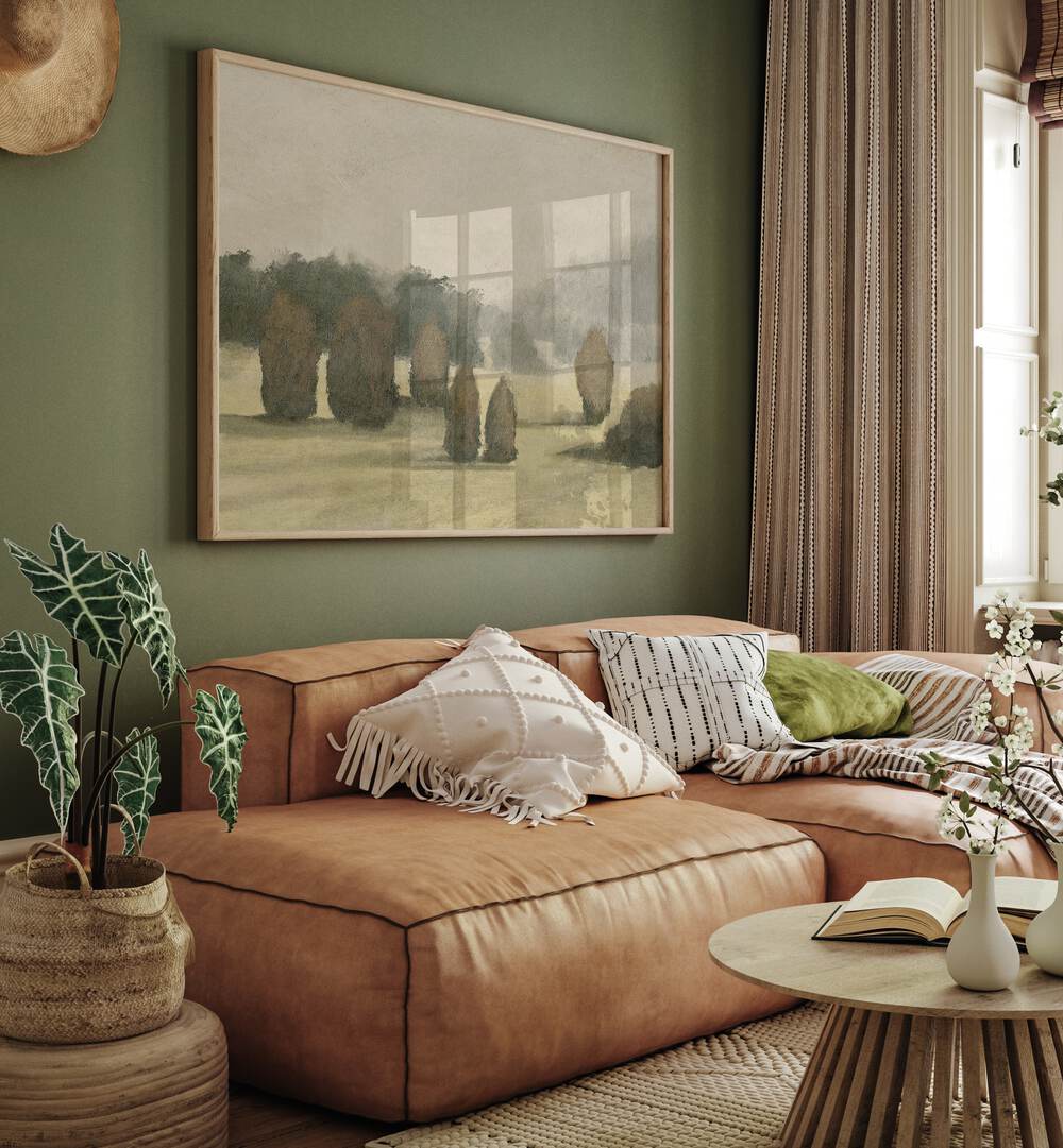 Stylish living room featuring WOODBURY VIEW, ABSTRACT PAINTINGS, enhancing modern decor with captivating art.