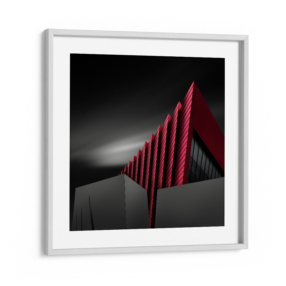 surreal painting - RED STRIPES BUILDING BY XIBIAO HUANG by Asianmonk