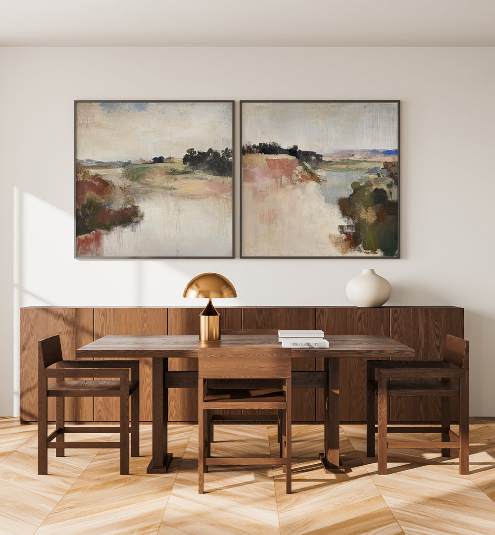 WANDERING FIELDS , SET OF 2 PAINTINGS