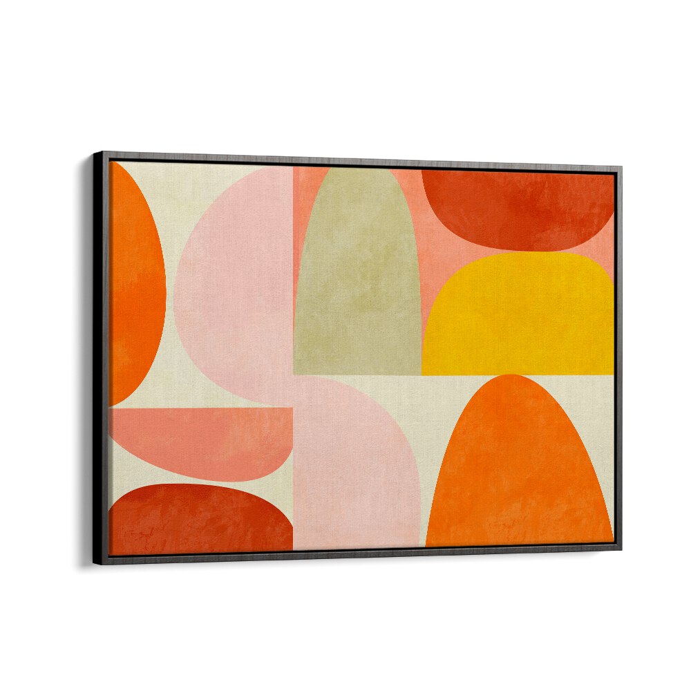 Warm Pastel Geometry By Ana Rut Bre Abstract Art Abstract Paintings in Black Floater Frame