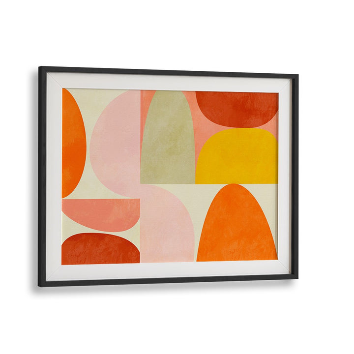 Warm Pastel Geometry By Ana Rut Bre Abstract Art Abstract Paintings in Black Frame With Mount