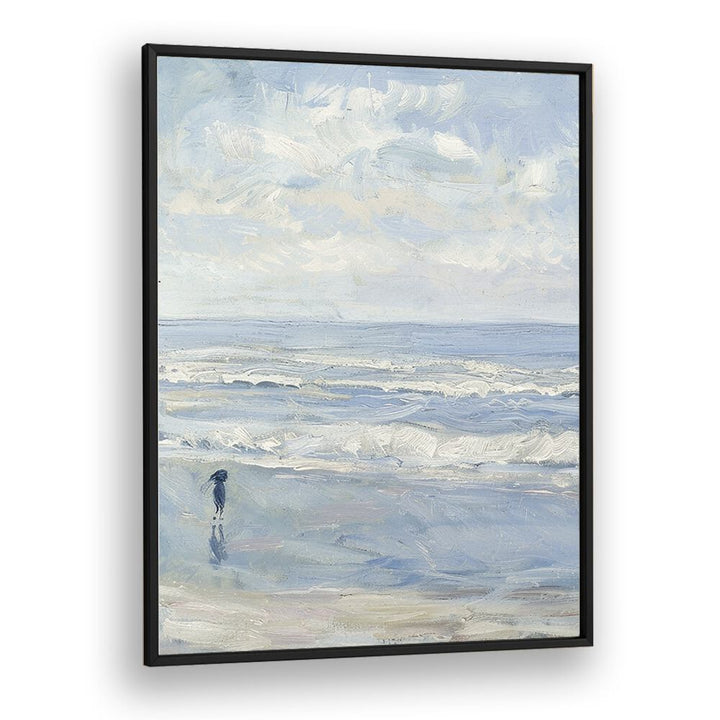 Wave Wander Beach Prints Coastal Wall Art in Black Plain Frame