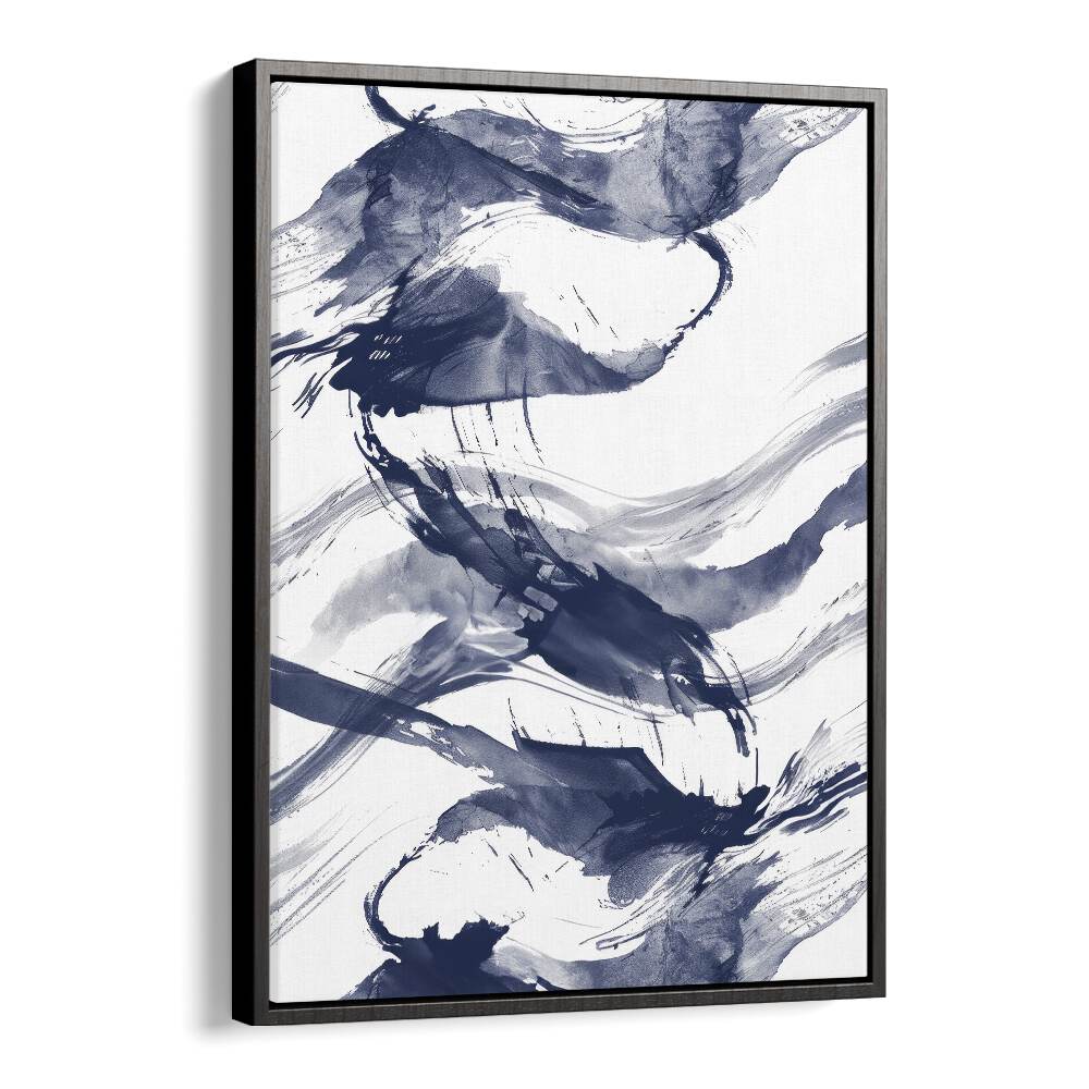 Wave Wander II Beach Prints in Black Floater Frame