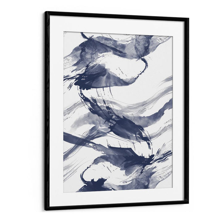 Wave Wander II Beach Prints in Black Frame With Mount