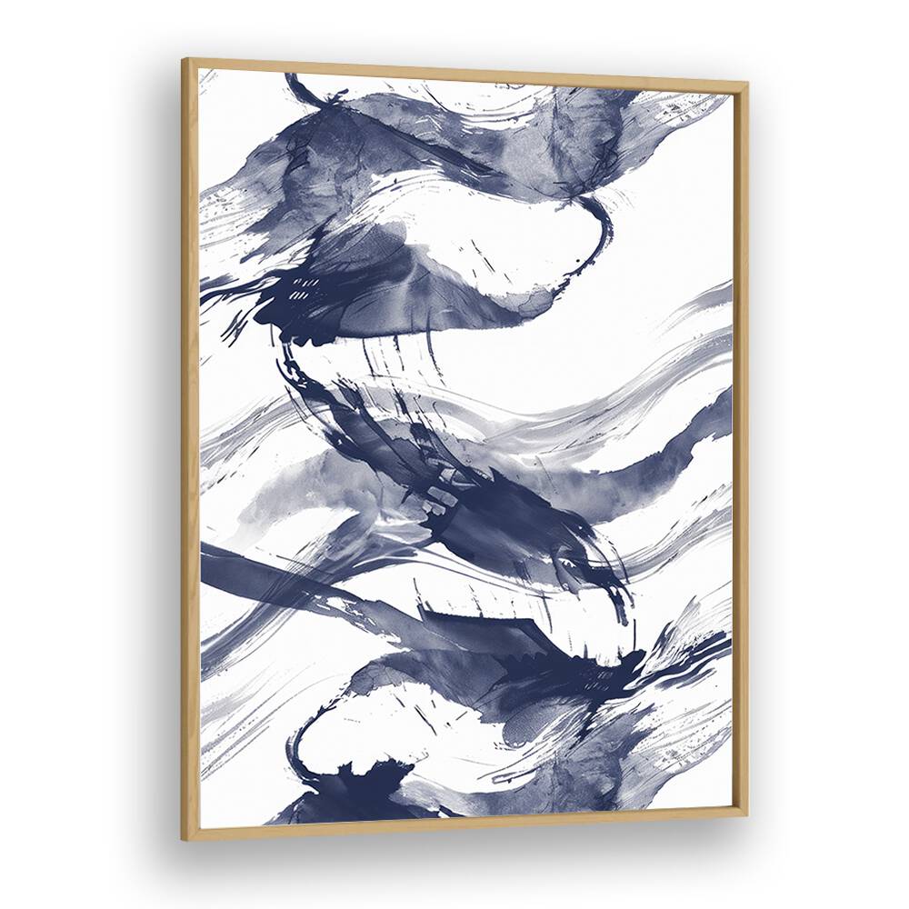 Wave Wander II Beach Prints in Oak Wood Plain Frame