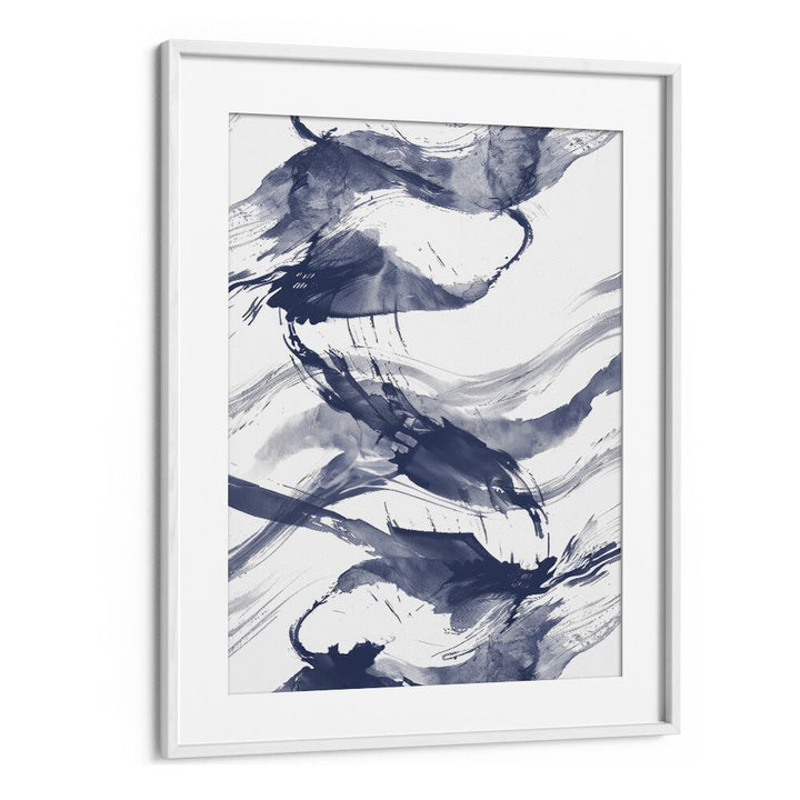 Wave Wander II Beach Prints in White Frame With Mount