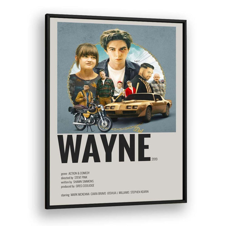 Wayne 2019 Movie Posters in Black Plain Frame