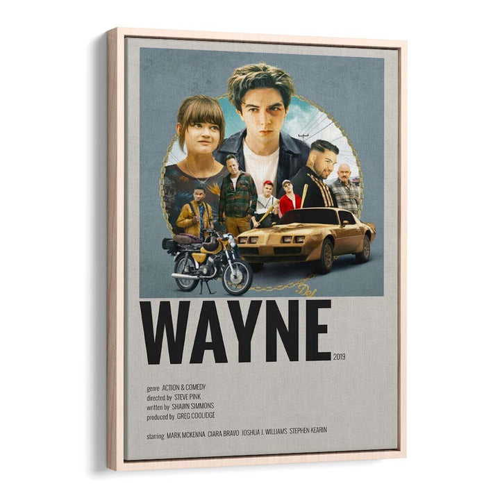 Wayne 2019 Movie Posters in Oak Wood Floater Frame