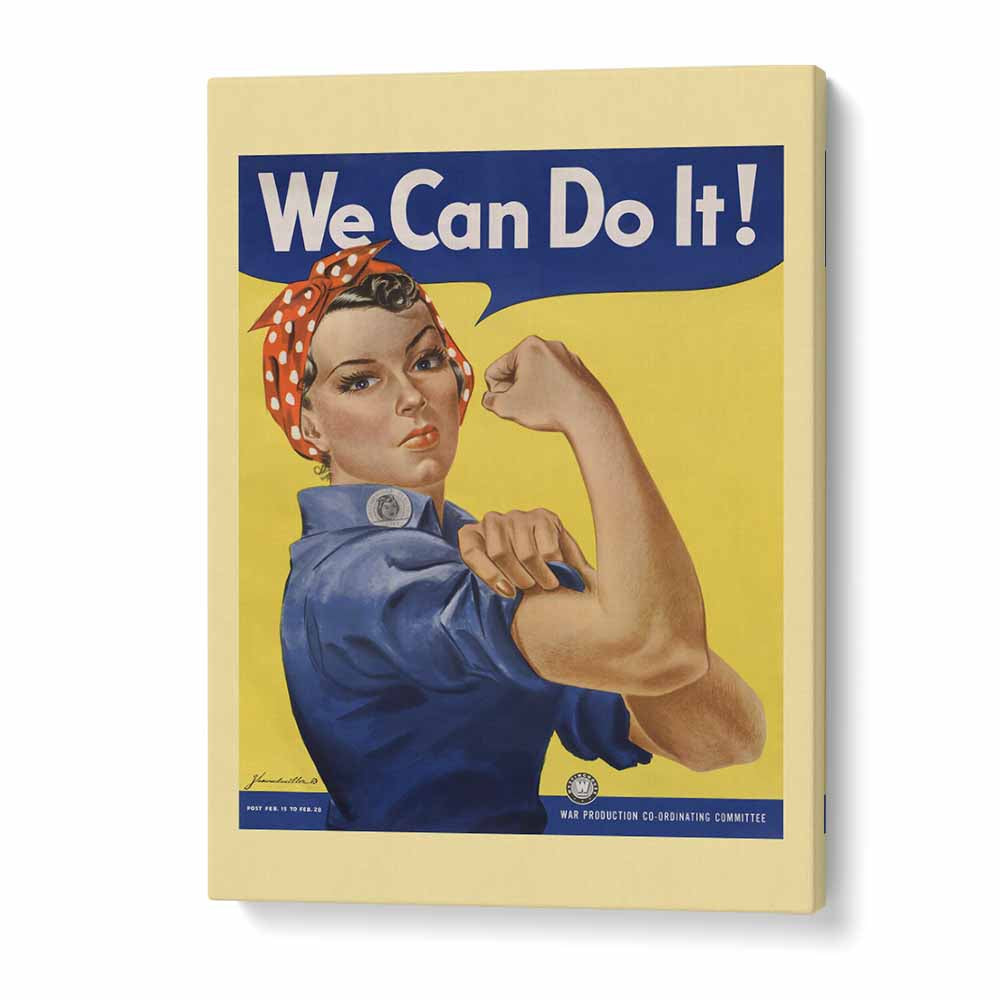 We Can Do It  Women Illustrations paintings in Gallery Wrap