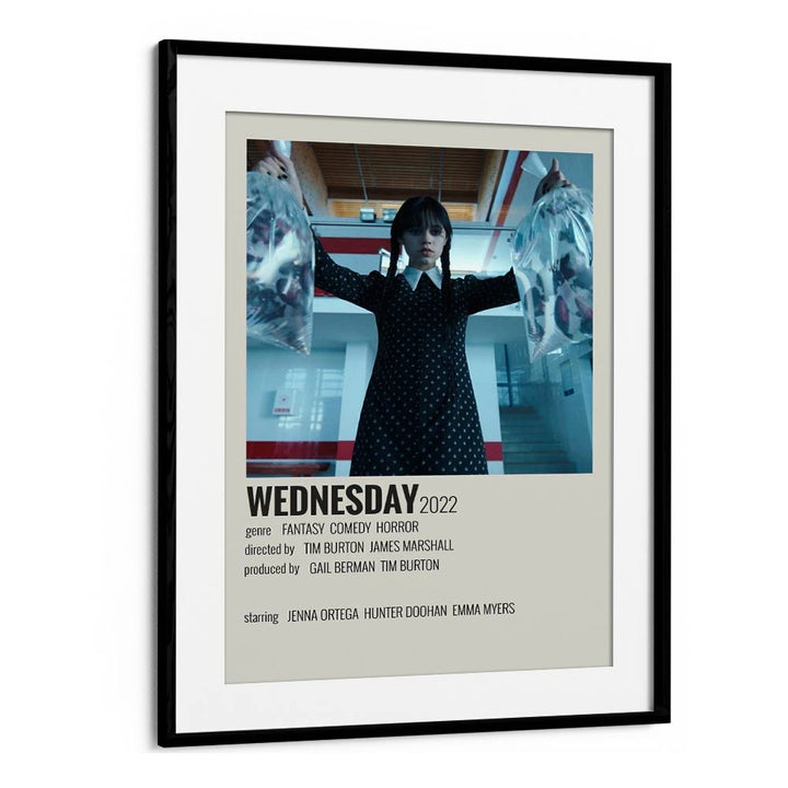 Wednesday 2022 Movie Posters in Black Frame With Mount