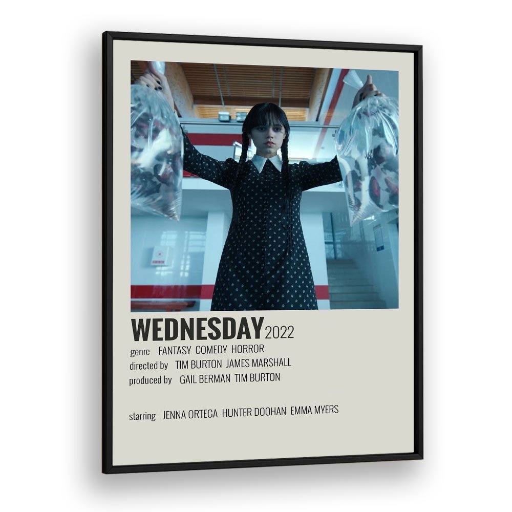 Wednesday 2022 Movie Posters in Black Plain Frame