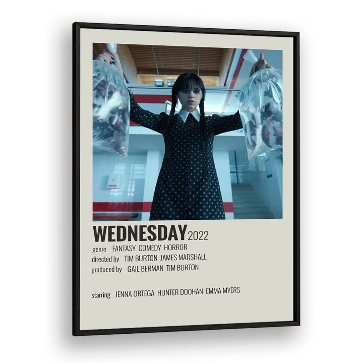 Wednesday 2022 Movie Posters in Black Plain Frame