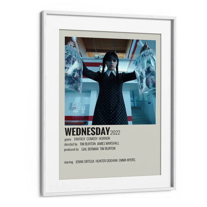 Wednesday 2022 Movie Posters in White Frame With Mount