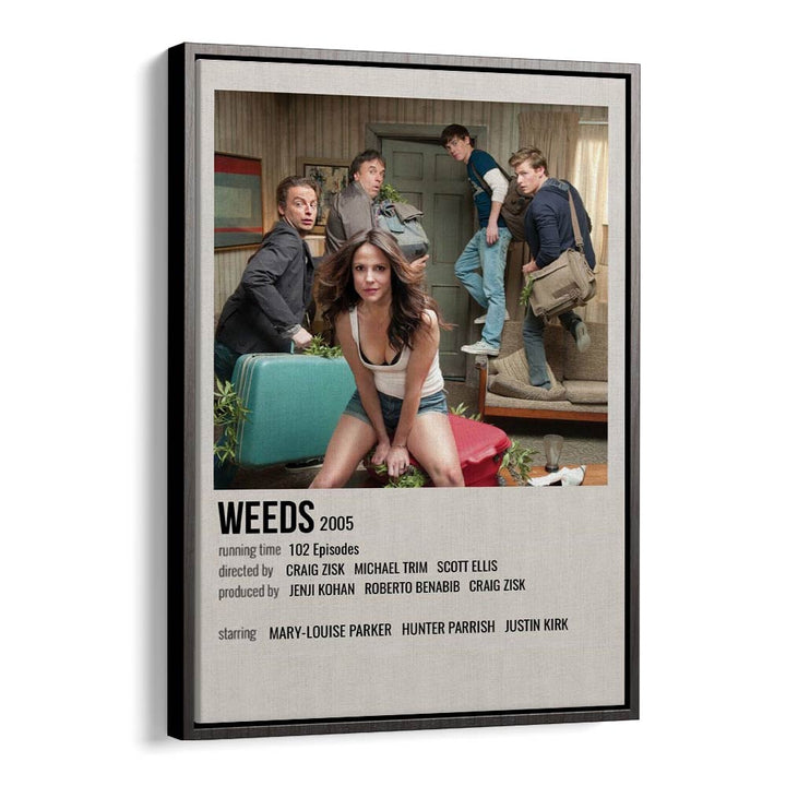 Weeds 2005 Movie Posters in Black Floater Frame