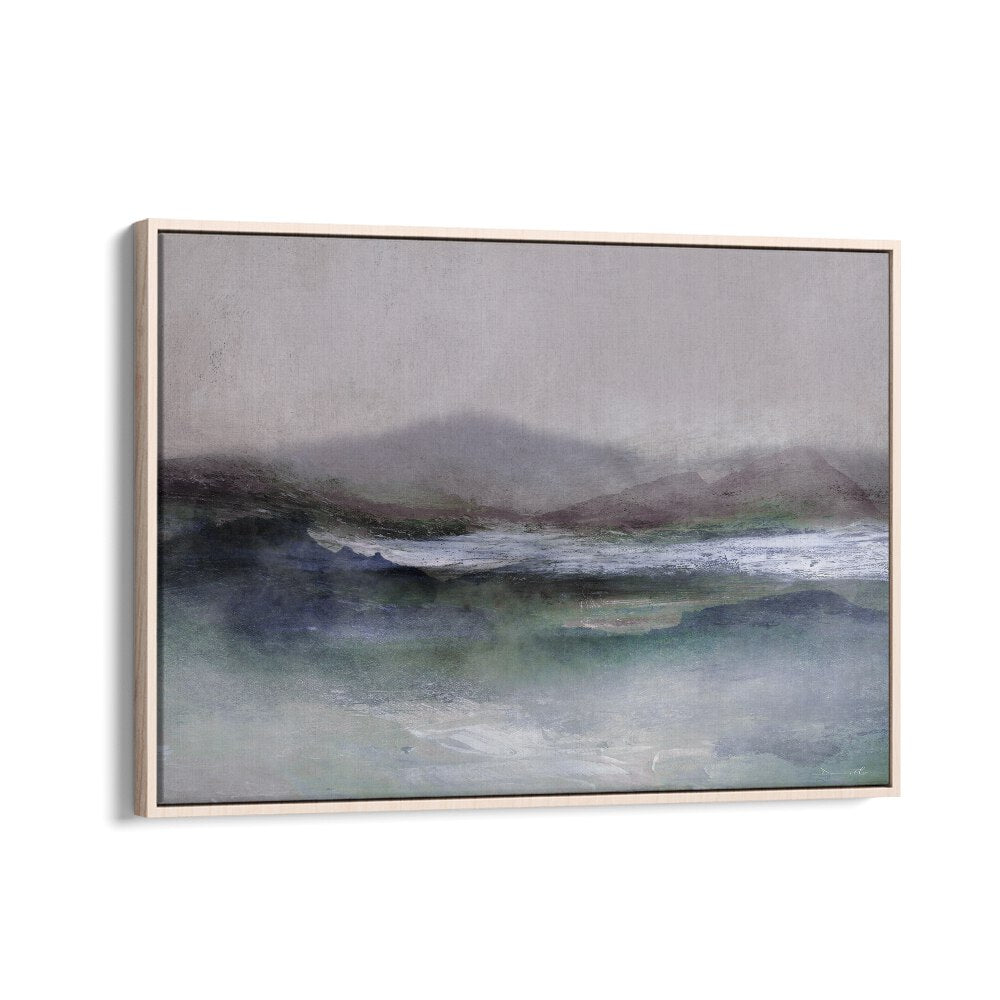 West Peak By Dan Hobday Abstract Art Abstract Paintings in Oak Wood Floater Frame