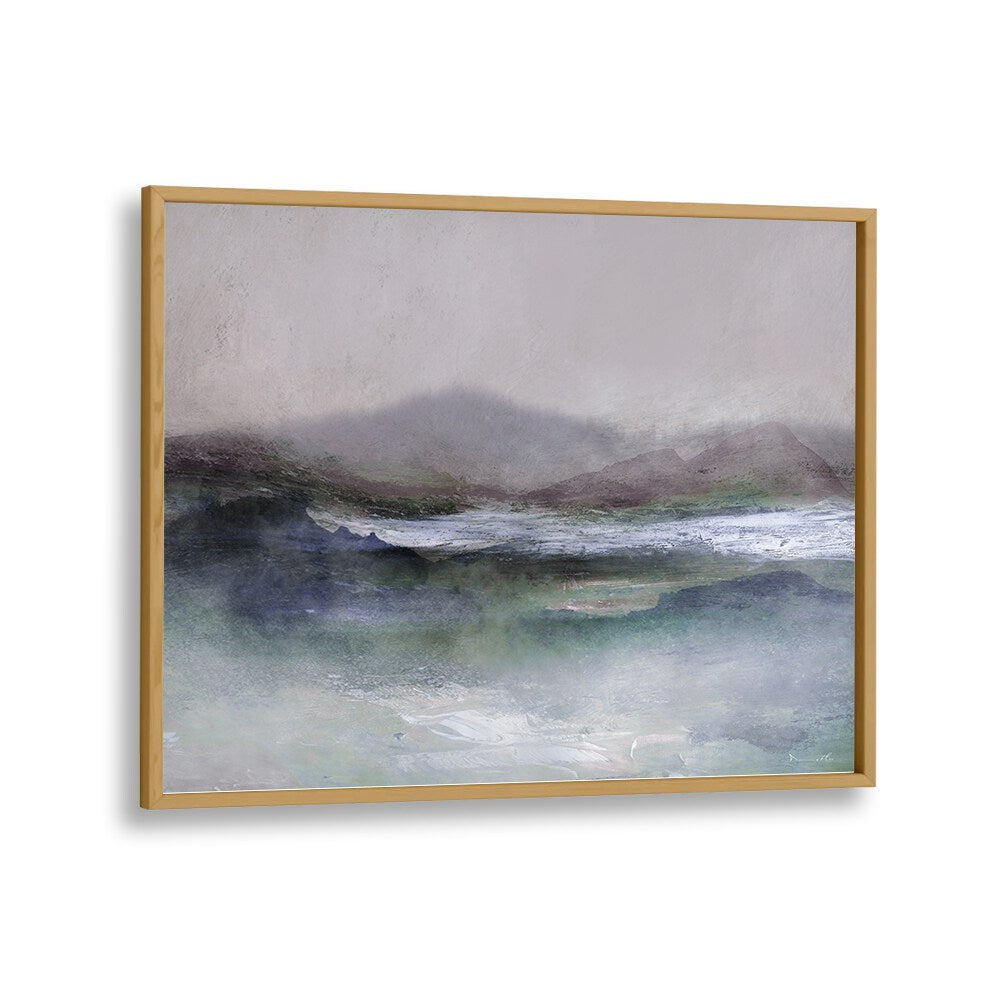 West Peak By Dan Hobday Abstract Art Abstract Paintings in Oak Wood Plain Frame