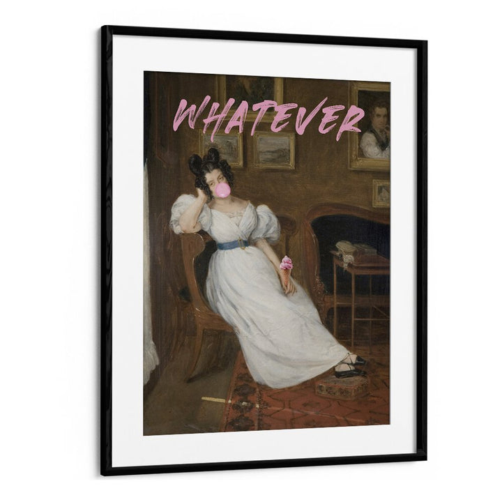 Whatever by the Art Concept Altered Art Prints in Black Frame With Mount