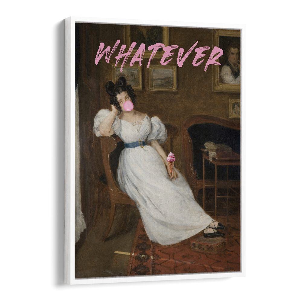 Whatever by the Art Concept Altered Art Prints in White Floater Frame