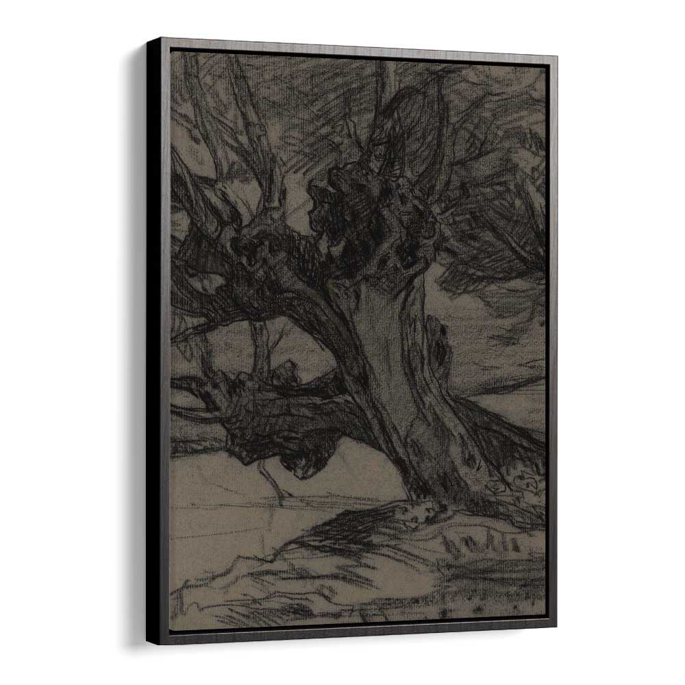 Whispering Willows Gothic Wall Art Prints in Black Floater Frame