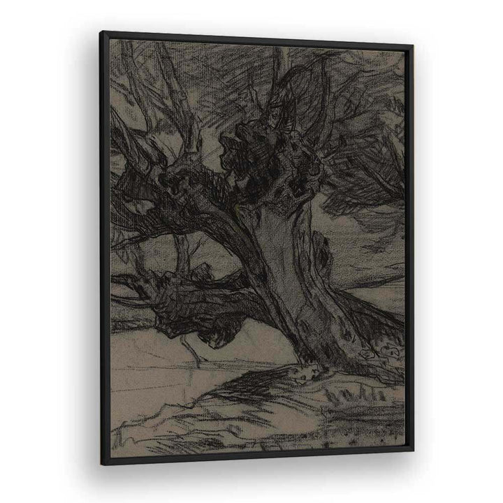 Whispering Willows Gothic Wall Art Prints in Black Plain Frame