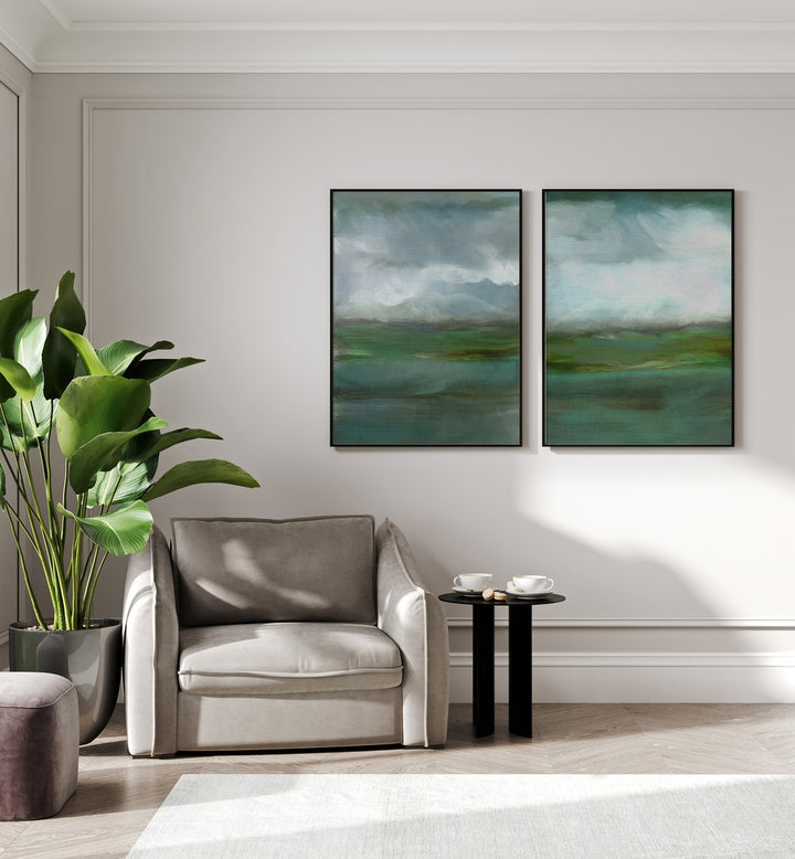 WHISPERING MEADOWS SET , SET OF 2 PAINTINGS