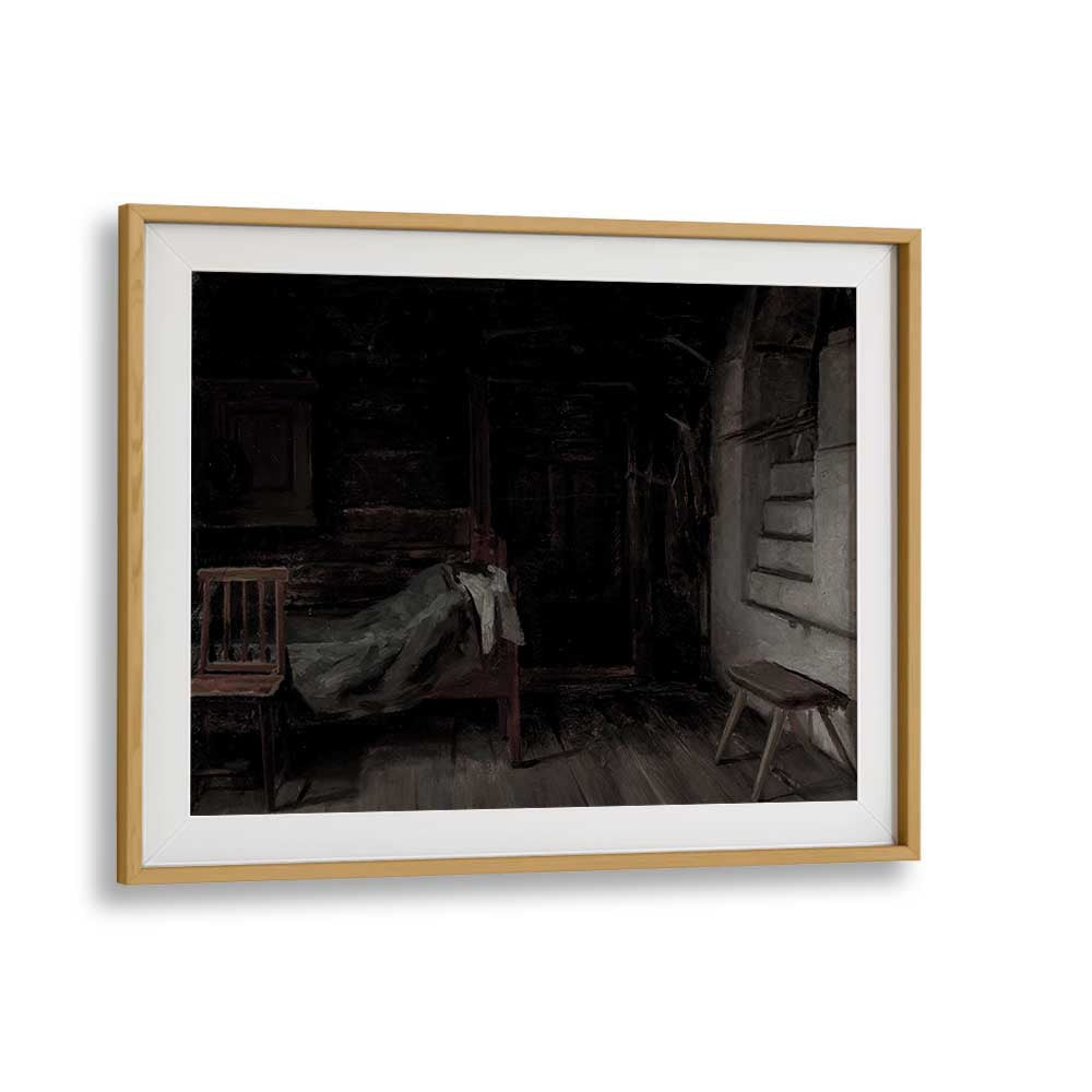 Whispers From The Abyss Tales Of Gothic Intrigue ii Gothic Art Prints in Oak Wood Frame With Mount