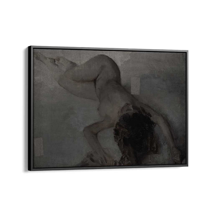 Whispers In White Gothic Wall Art Prints in Black Floater Frame