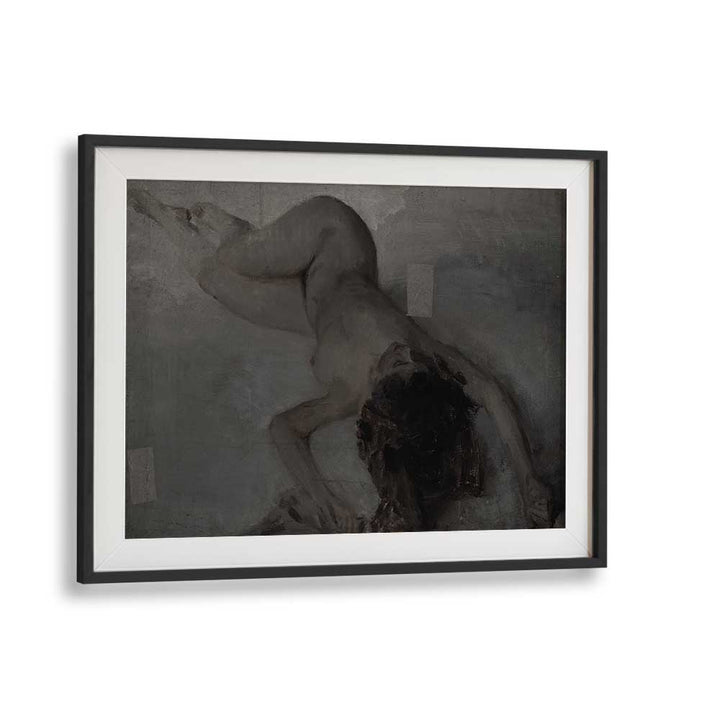 Whispers In White Gothic Wall Art Prints in Black Frame With Mount