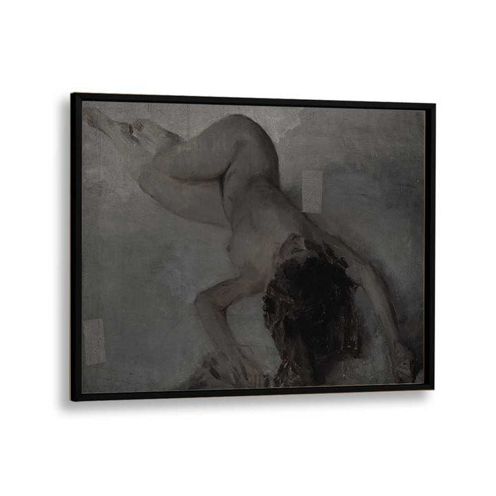 Whispers In White Gothic Wall Art Prints in Black Plain Frame