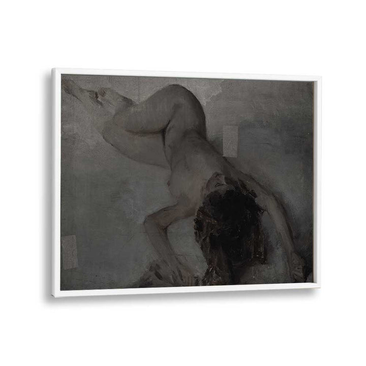 Whispers In White Gothic Wall Art Prints in White Plain Frame