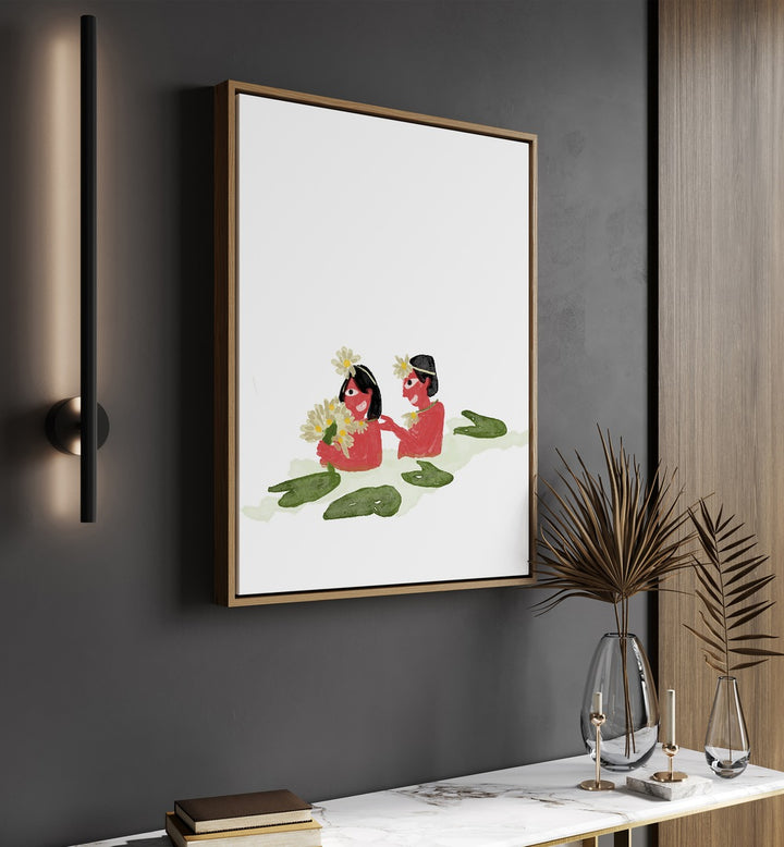 White Lillies framed art for living room