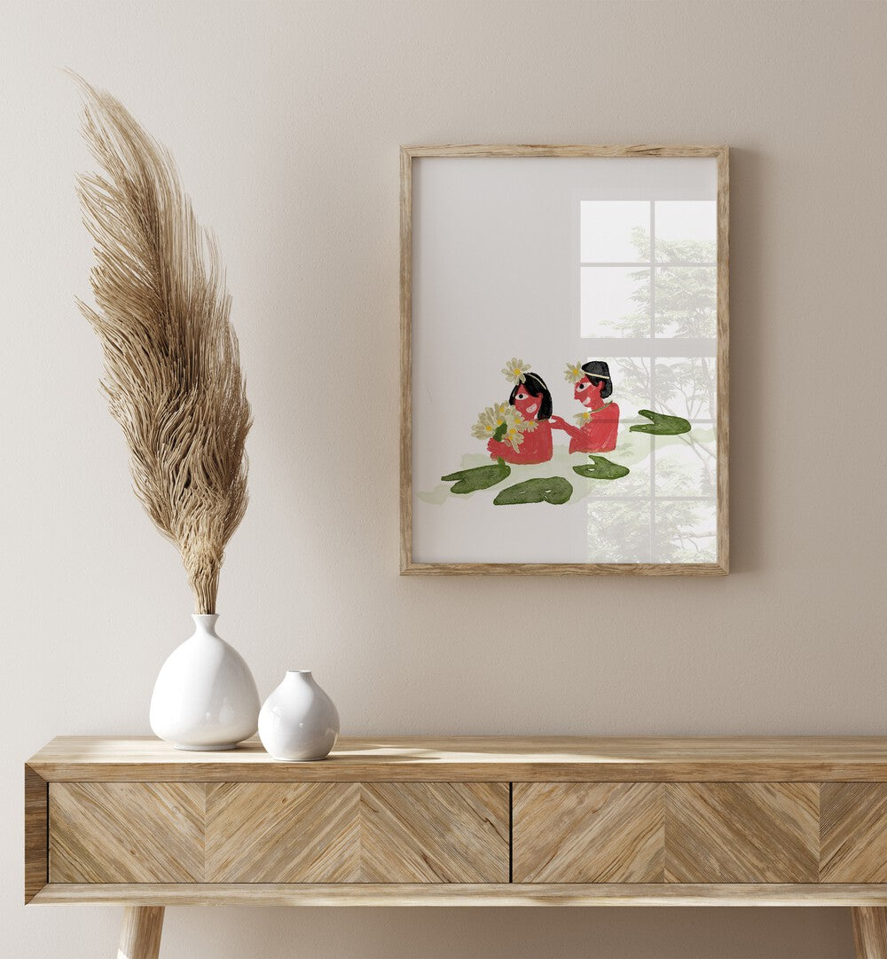 White Lillies framed art for home decor