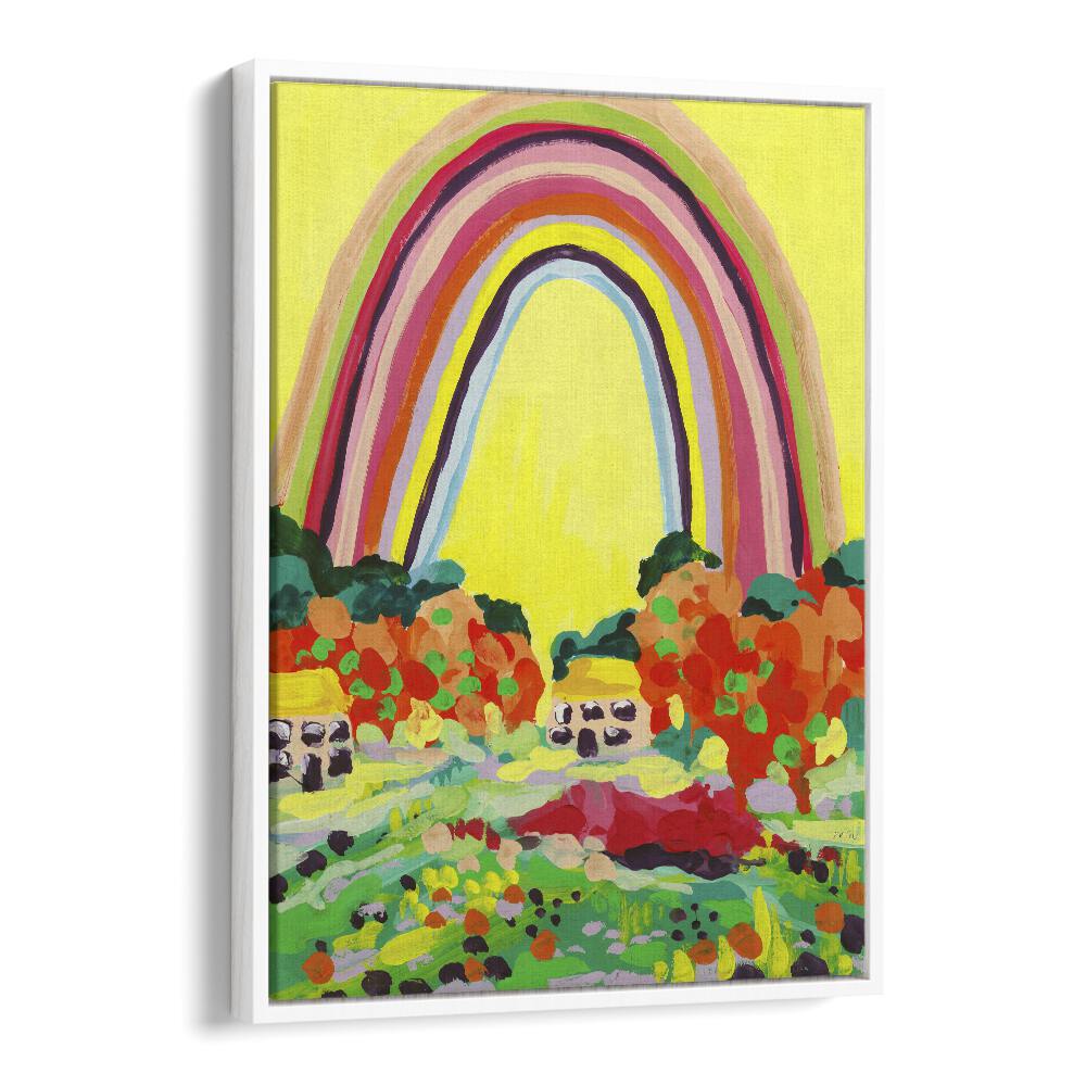 Quotes painting - COUNTRYSIDE RAINBOW ON YELLOW BY ANIA ZWARA by Asianmonk