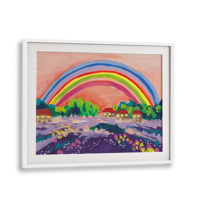 RAINBOW ON ORANGE II , LANDSCAPE PAINTINGS