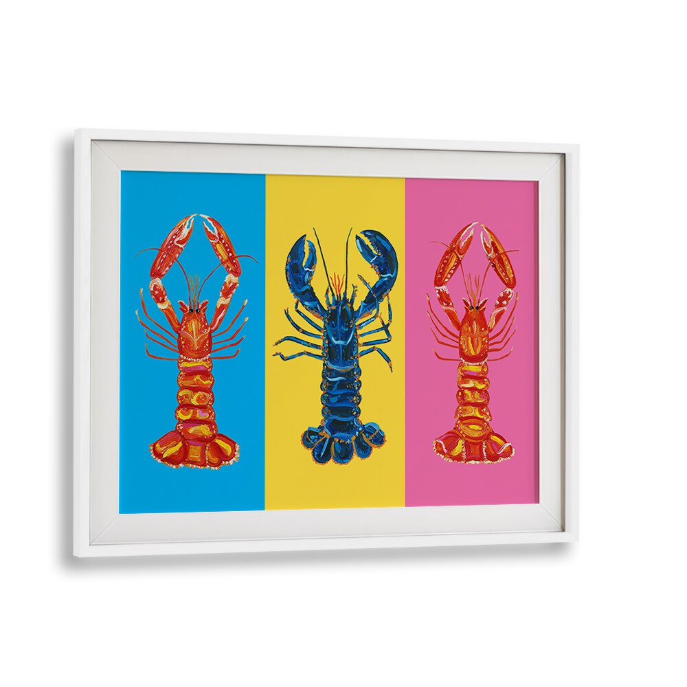 LOBSTER LANGOUSTINES BY ALICE STRAKER , POP ART PAINTINGS , POP ART PRINTS