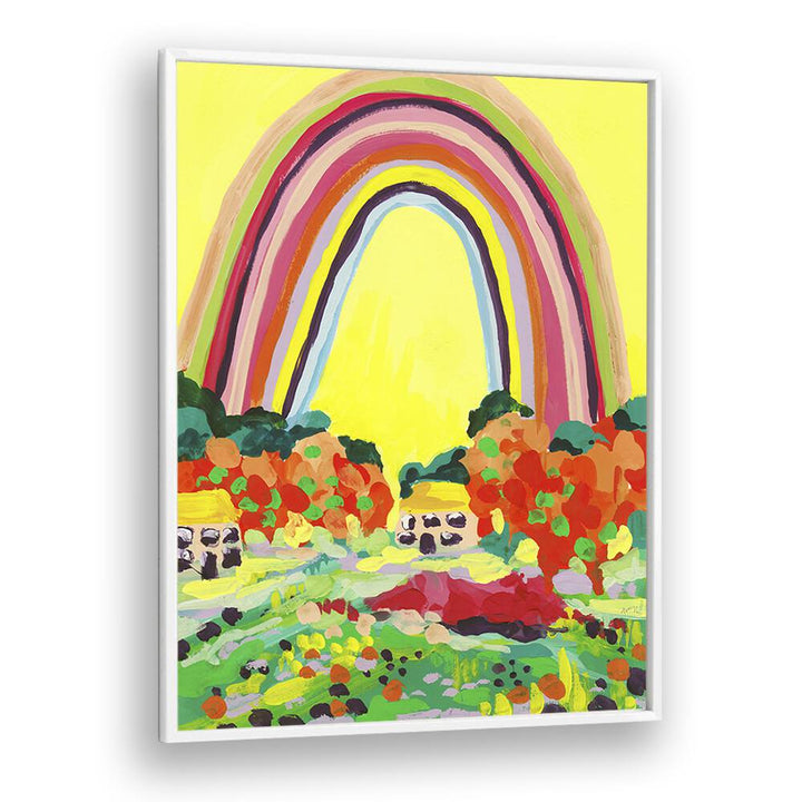 Quotes painting - COUNTRYSIDE RAINBOW ON YELLOW BY ANIA ZWARA by Asianmonk