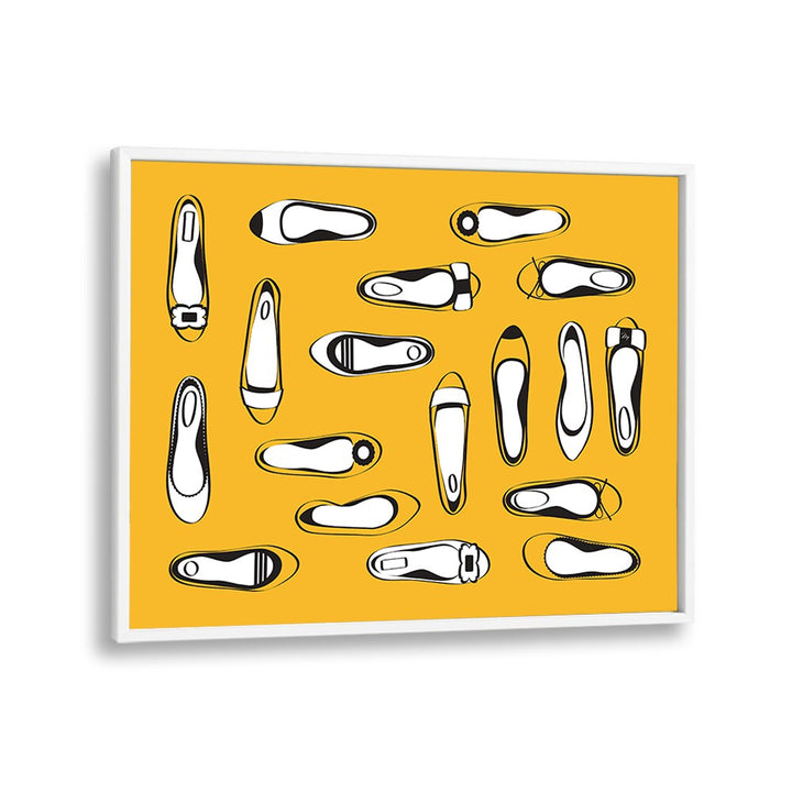 YELLOW FLATS BY MARTINA FASHION PAINTINGS, FASHION POSTERS