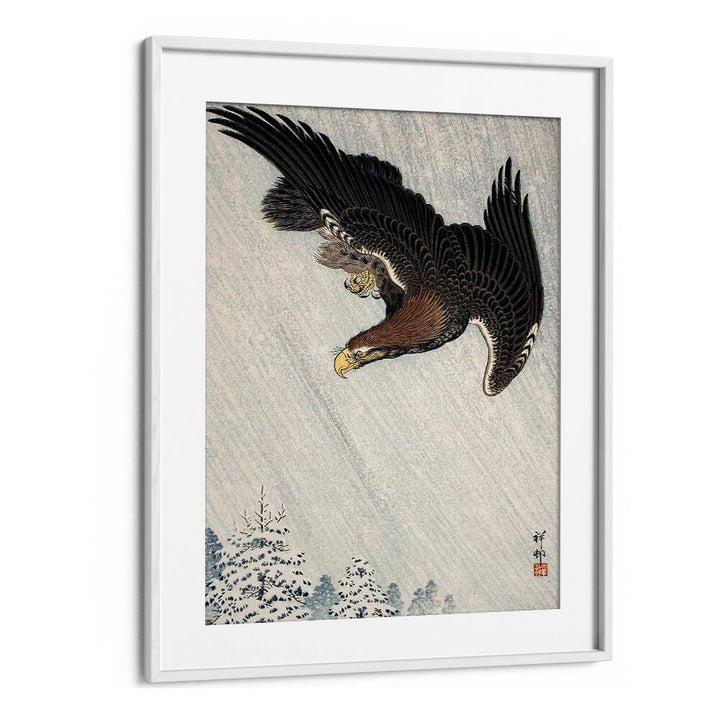 EAGLE FLYING IN SNOW (1933) BY OHARA KOSON