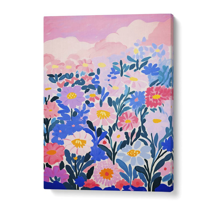 Wild Flower Field by Treechild Botanical Art Prints in Gallery Wrap