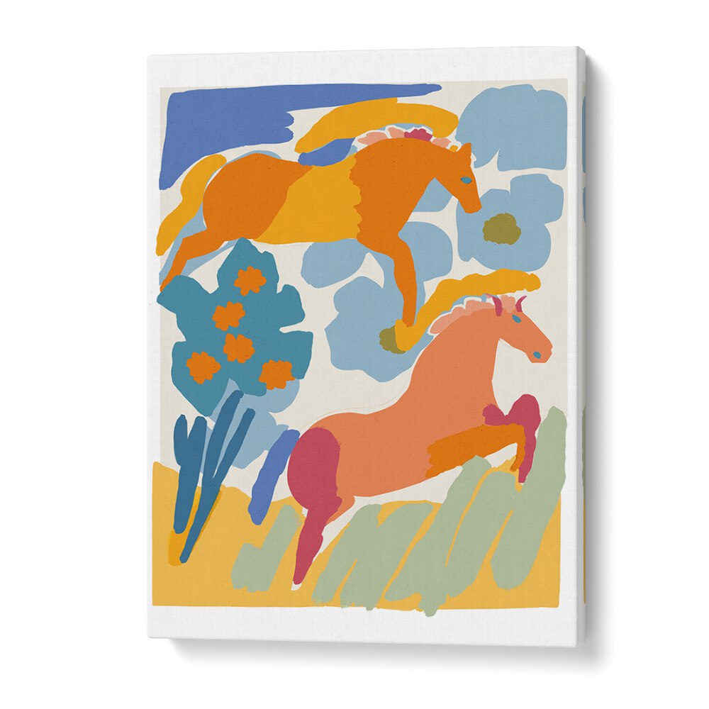 Wild Horses by Treechild Kids Room Art in Gallery Wrap