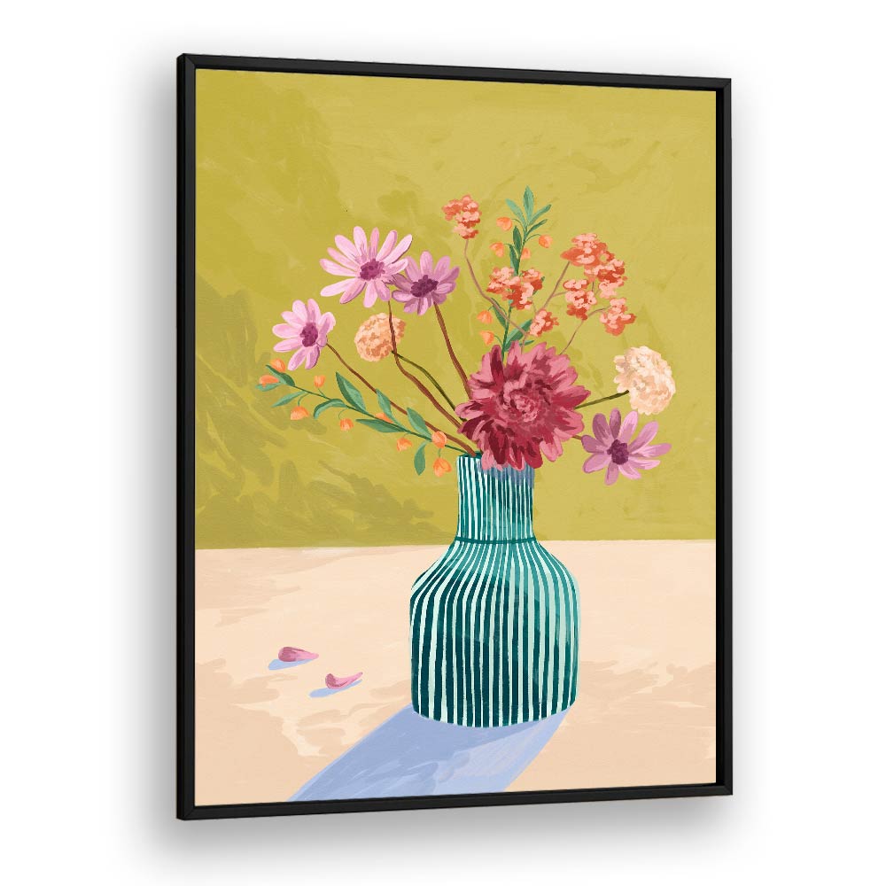 Wilderflowers By Goed Blauw Botanical Art Prints in Black Plain Frame