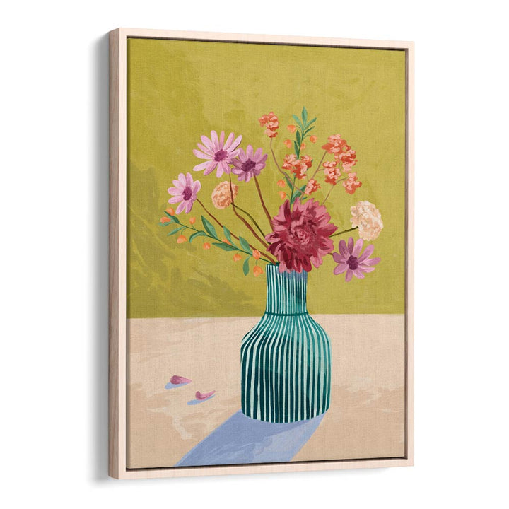 Wilderflowers By Goed Blauw Botanical Art Prints in Oak Wood Floater Frame