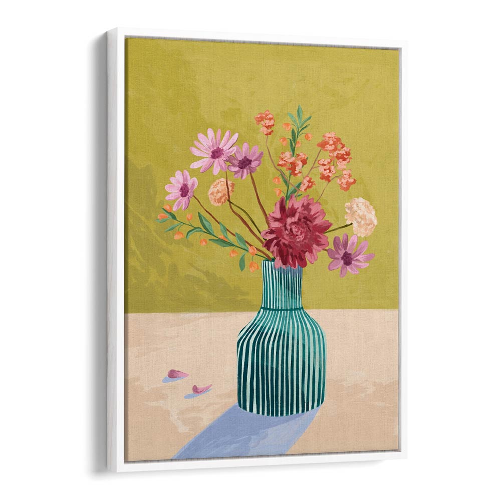 Wilderflowers By Goed Blauw Botanical Art Prints in White Floater Frame